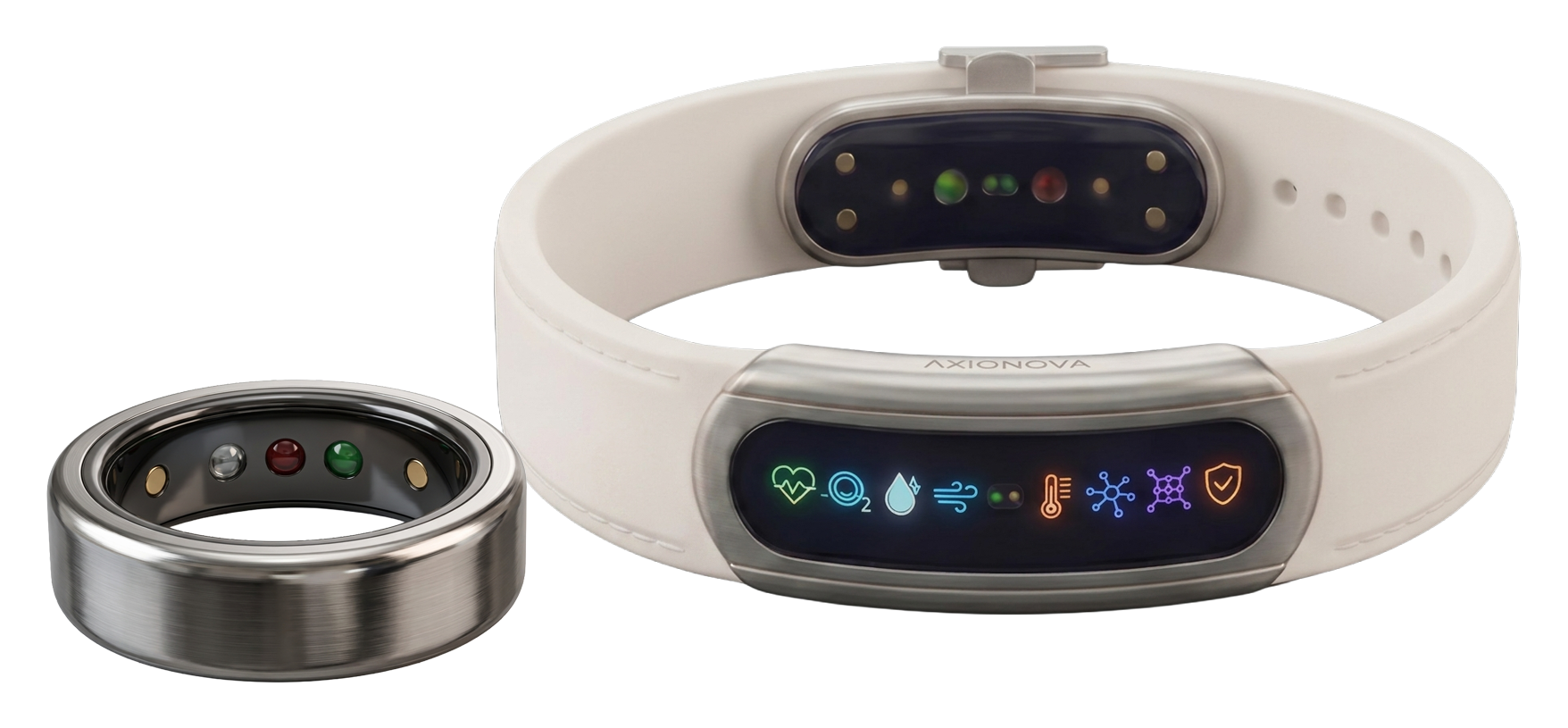 AXIONOVA™ Ring and AXIONOVA™ Bracelet forming the AXIONOVA™ AGIS system
